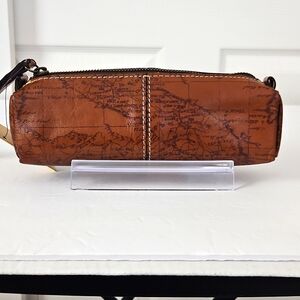 Patricia Nash NWT Map Print Leather Accessory/Cosmetic Bag